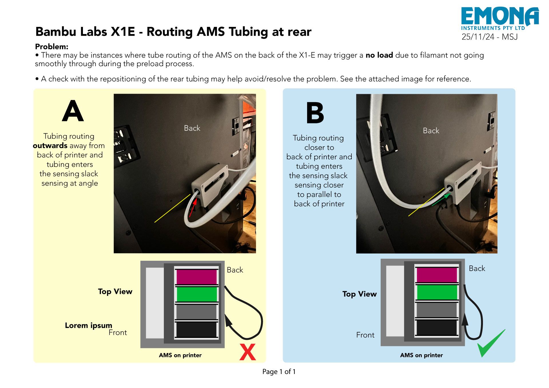 Bambu Labs X1E - Routing AMS Tubing at rear